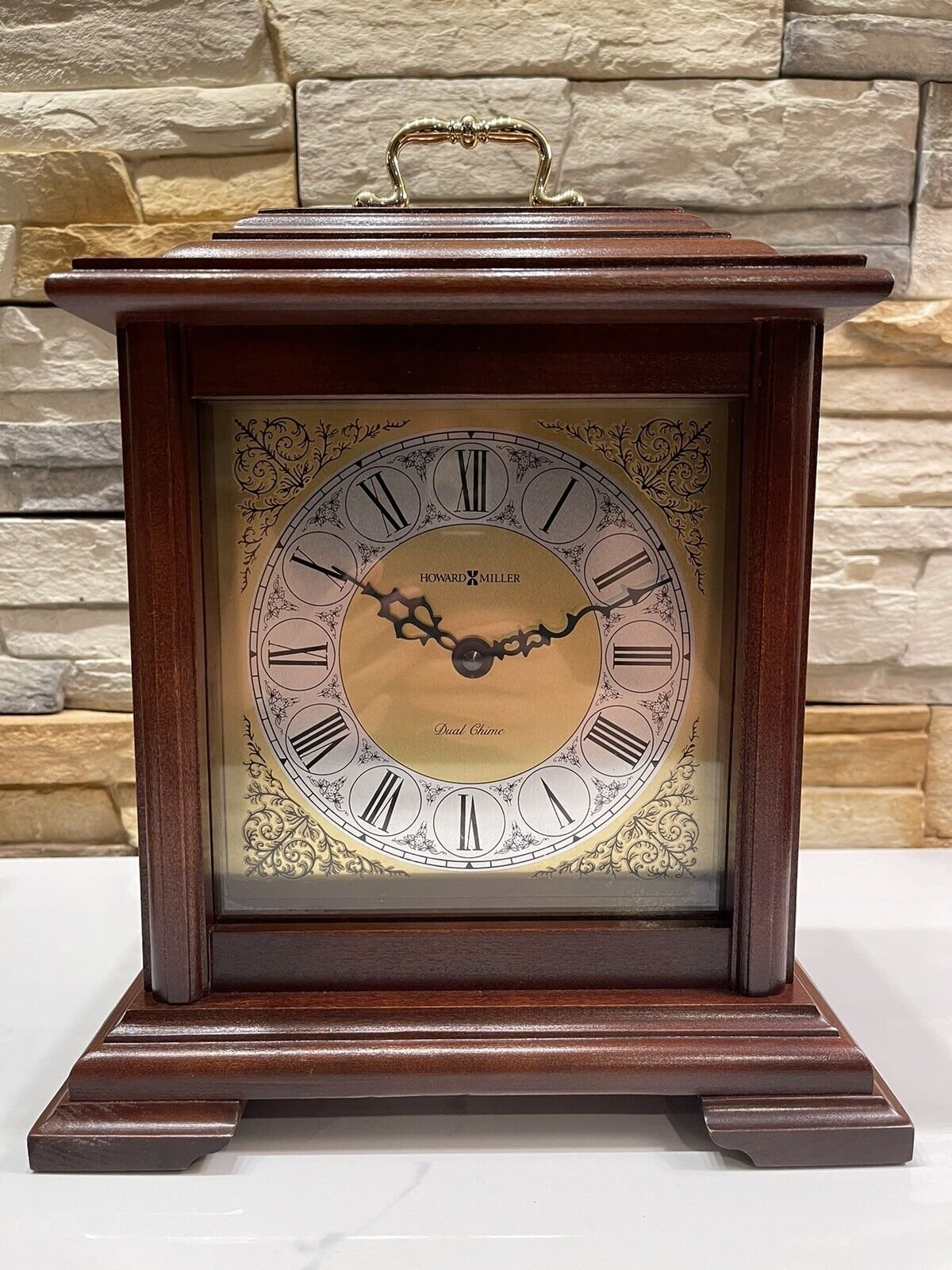 Howard Miller Dual Chime Desk Shelf Mantle Clock Model 612-481 Movement 354471