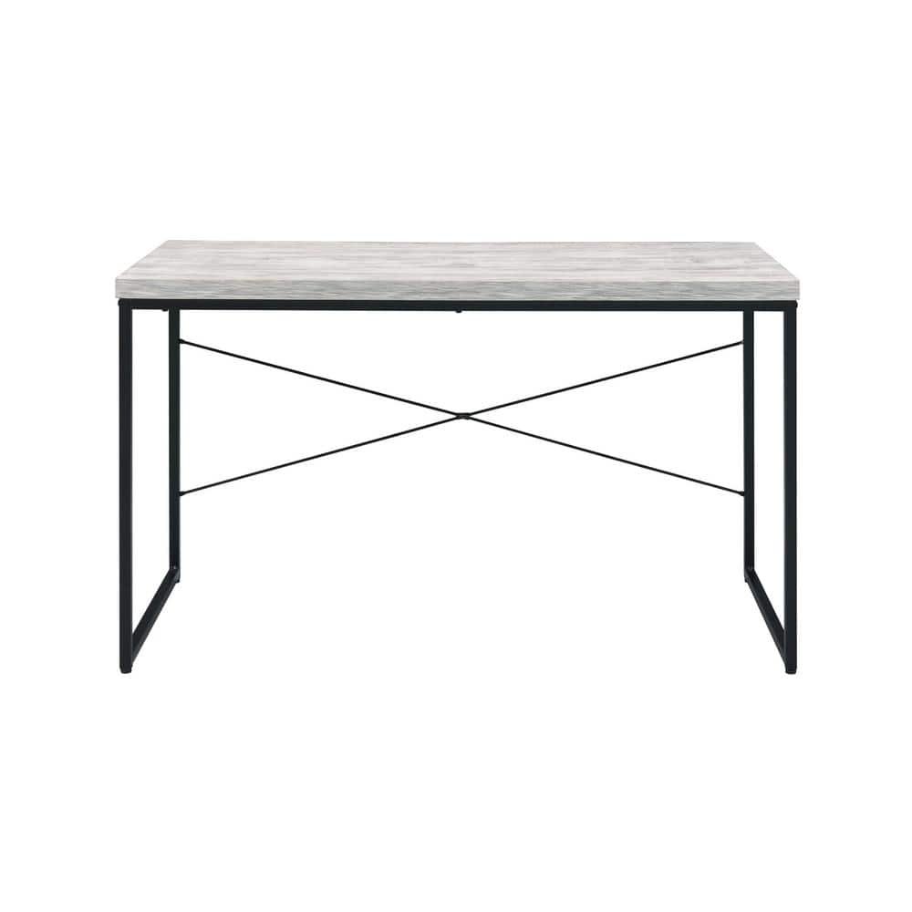 Jurgen 47 in. Rectangular Metal Black and Antique White Writing Desk