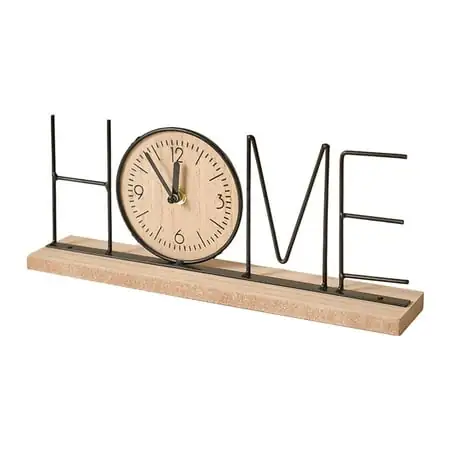 Kokiya Desk Clock Table Clock Classic Antique Kokiya Desk Clock Table Clock Classic Antique Wooden Clock Metal Clock for Mother's Day HOME image
