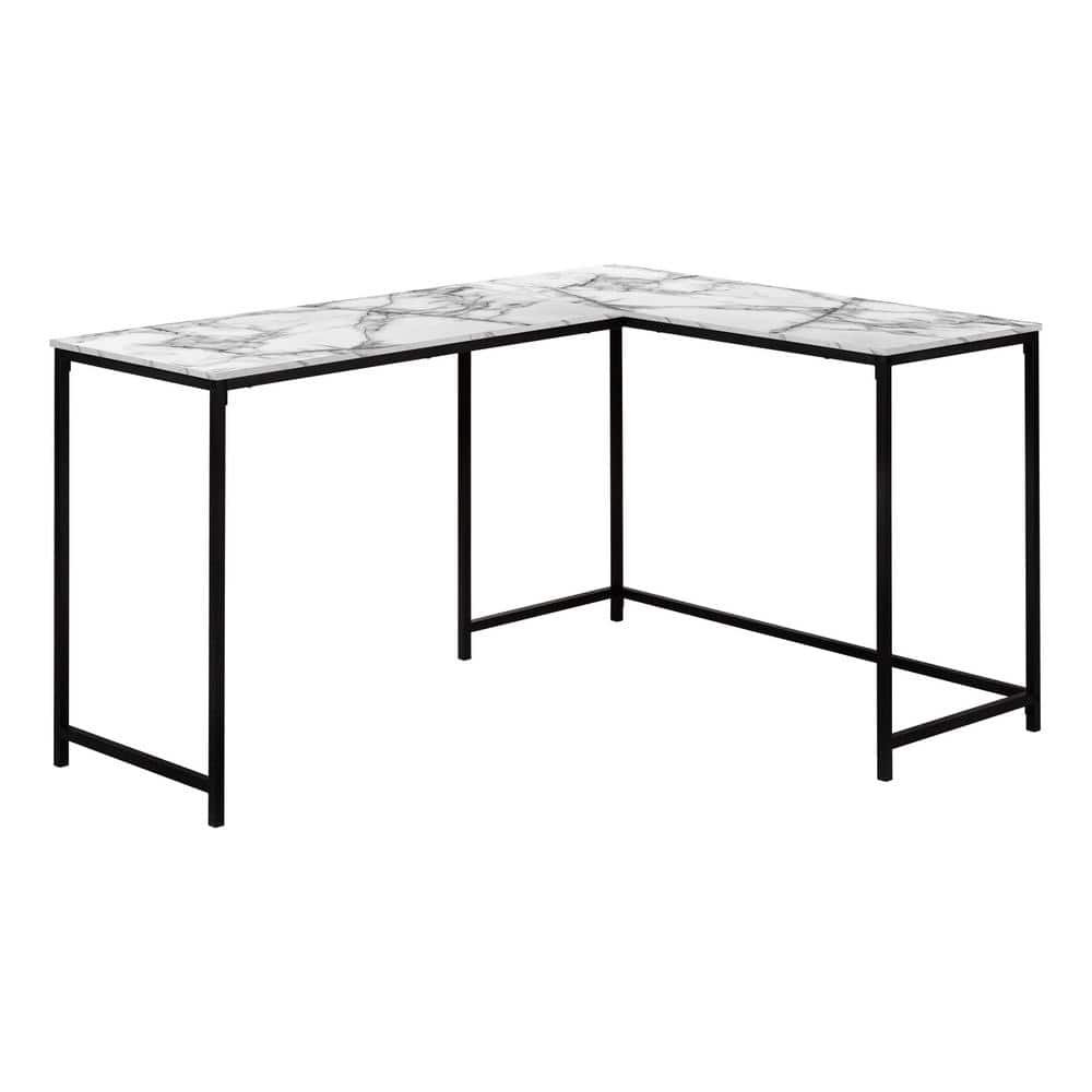 L-SHAPED COMPUTER DESK - CORNER / METAL BASE / LARGE DESK -...