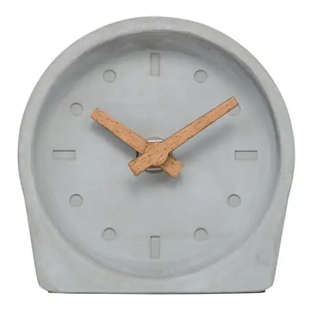 La Crosse Clock Art Deco Cement Tabletop Analog Clock featured image