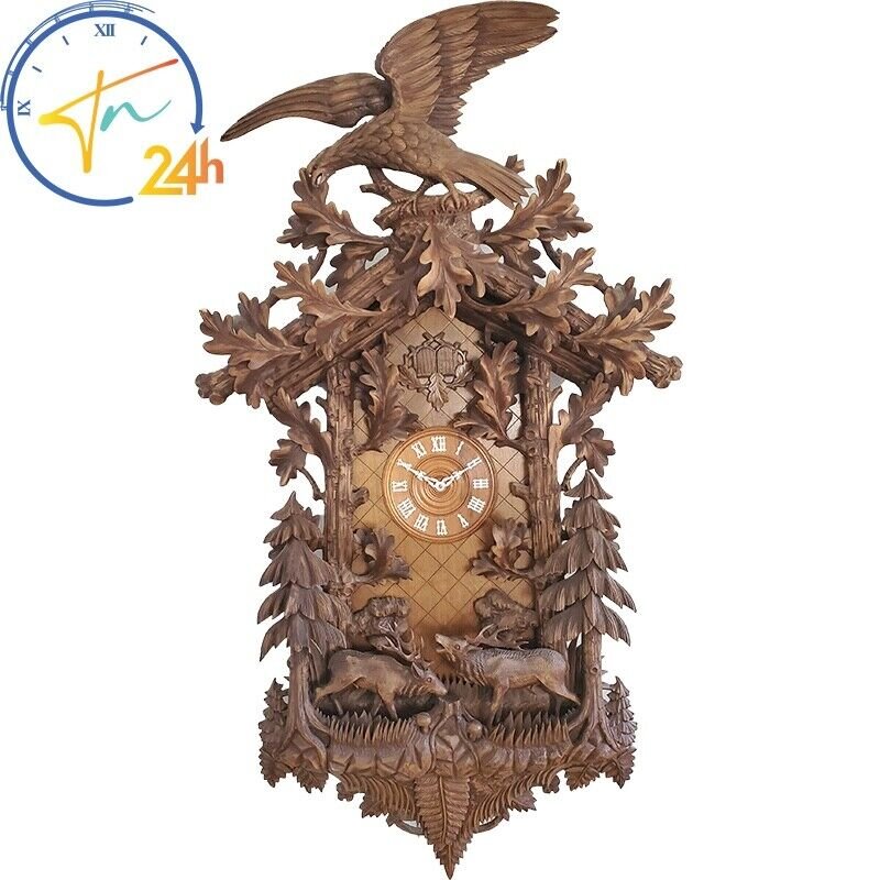 Large 54" Tall One Day Musical Black Forest Cuckoo Clock