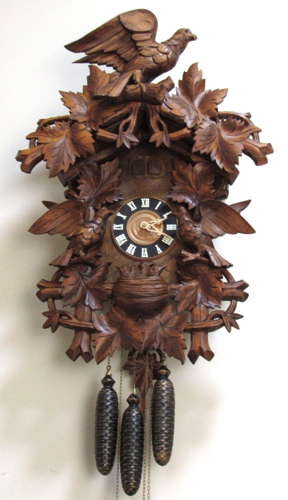 Large 8-Day Black Forest Musical Cuckoo Clock 29" Impressive with Large Birds