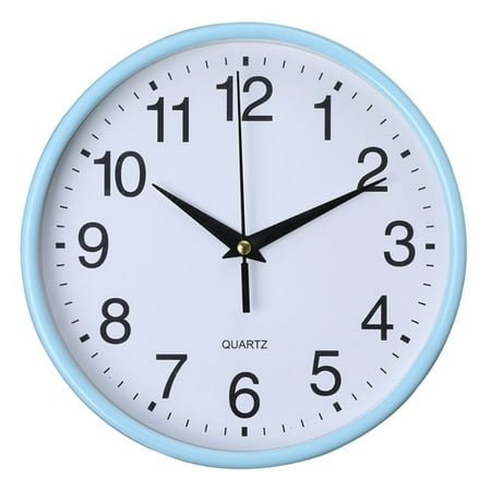 Large Nordic Brief Modern Decoration Vintage Design Wall Clock 8inch 20cm Round Quartz Clock BLUE