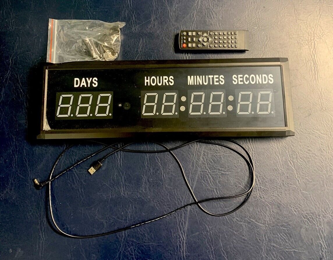 LED Digital Countdown Wall Clock with Remote Gym Fitness Sport Timing Clock