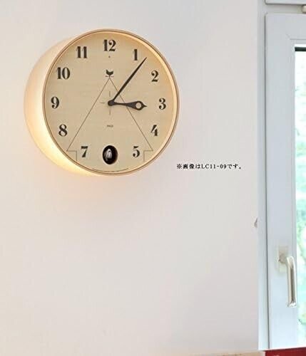 Lemnos Wall Cuckoo Clock PACE Analog Wooden Frame Natural Color Wood New