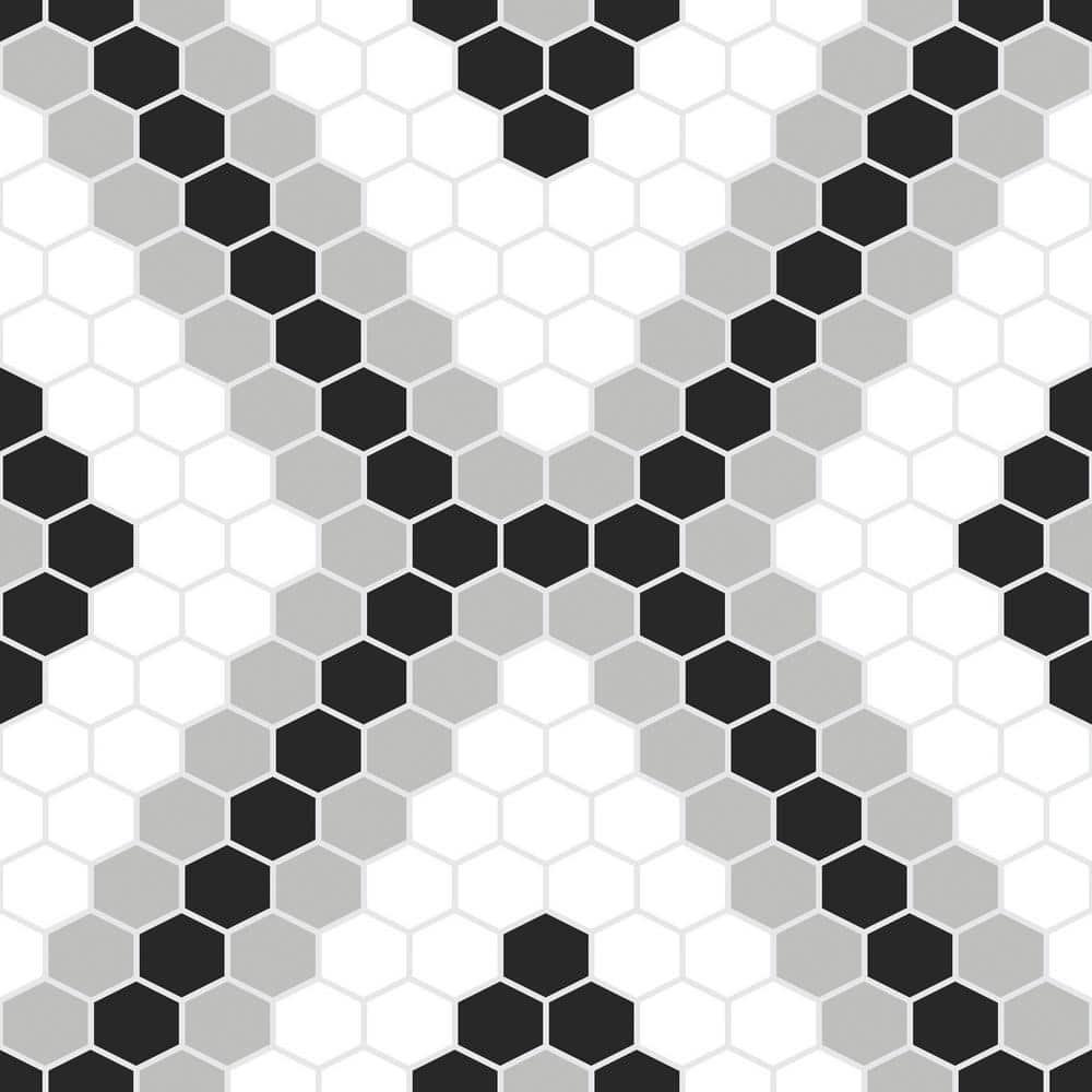 Leyton 12 in. W x 12 in. L Black Peel & Stick...