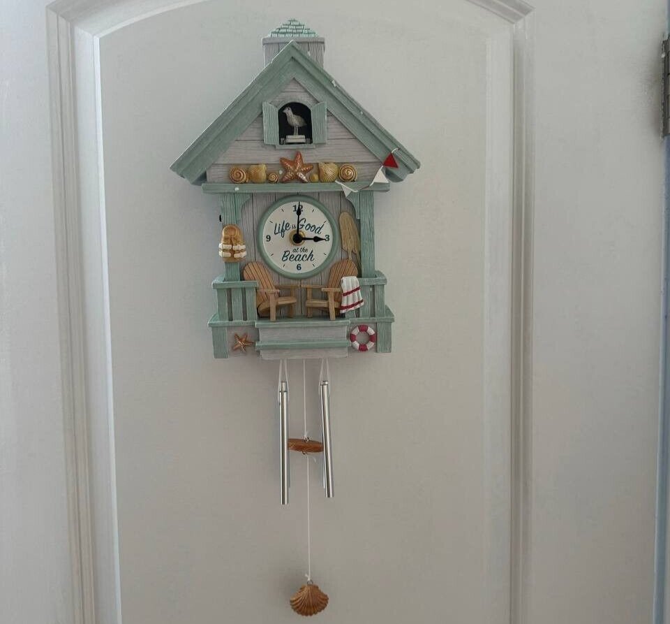 Life Is Good At The Beach Wall Clock With Wave Sounds From The Bradford