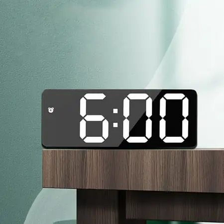 lulshou Smart Digital Alarm Clocks For Bedrooms, LED Screen, Snooze, Dimmable, Temperature, Date, 12 / 24 Hr lulshou Smart Digital Alarm Clocks For Bedrooms, LED Screen, Snooze, Dimmable, Temperature, Date