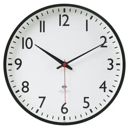 Mainstays 11 . 5 Indoor Round Black & White Schoolhouse Analog Wall Clock