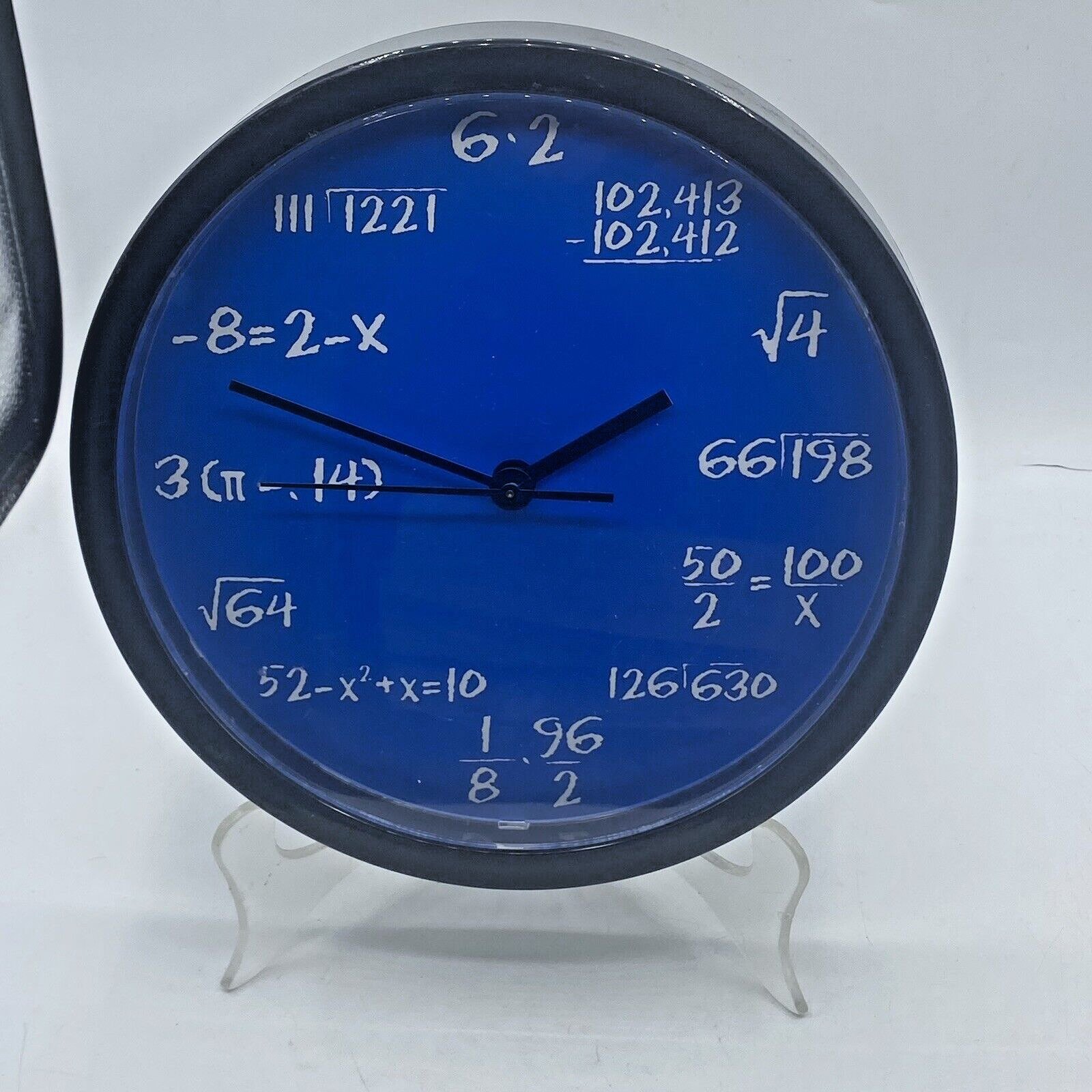 Math Equations Wall Clock Blue Black Cafe Press Wall Tested Works