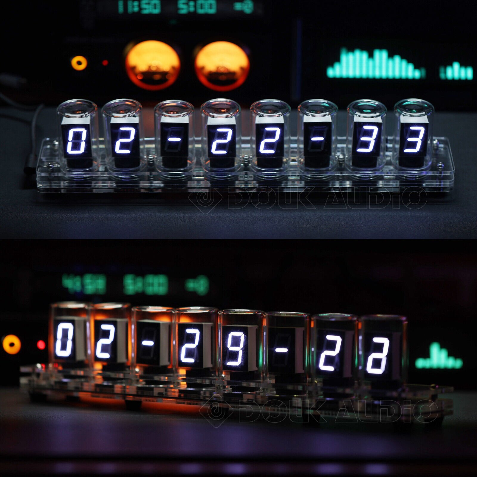 Modern 8-bit Tube Clock LED Display WIFI Timing DIY Table Desk Clock APP Control