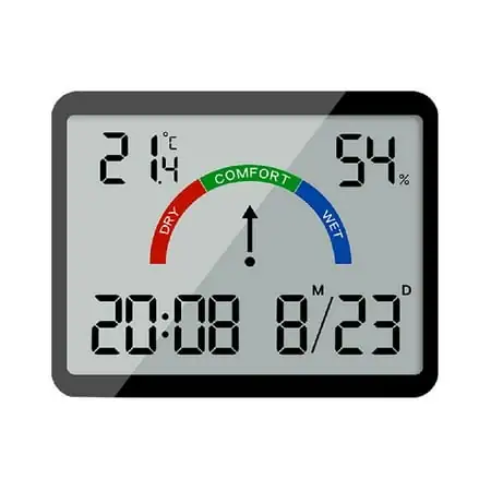 Modern Digital Wall Clock Battery Powered Quiet Alarm Clock Digital Display photo