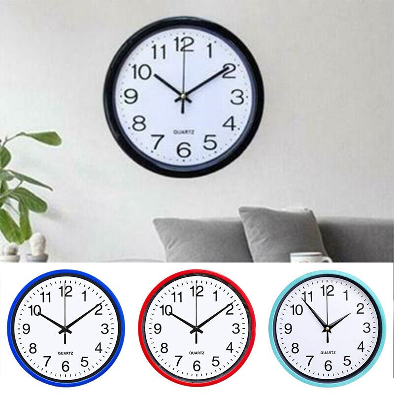 Movement Wall Clocks Home Bedrooms Round Shape Quartz Silent Kitchen Clocks