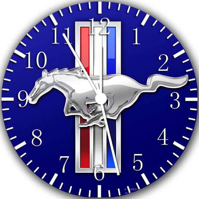 Mustang Frameless Borderless Wall Clock Nice For Gifts or Decor Z162