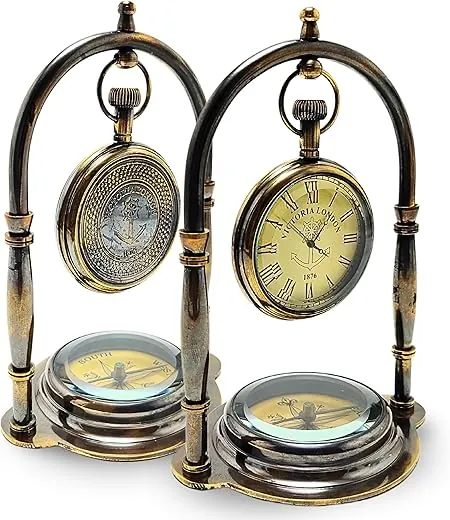 Nautical Tabletop Compass Maritime Brass Hanging Desk Clock by Victoria London Maritime Compass photo Nautical Tabletop Compass Maritime Brass Hanging Desk Clock by Victoria London Maritime Compass