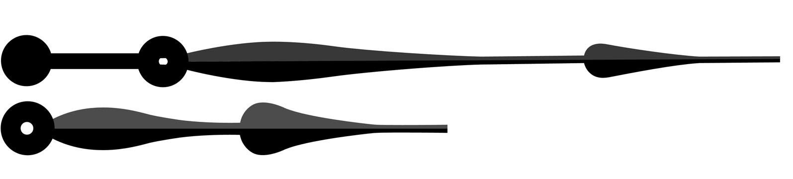 New 12 Inch Extra Large Black Clock Hands (H-129B)