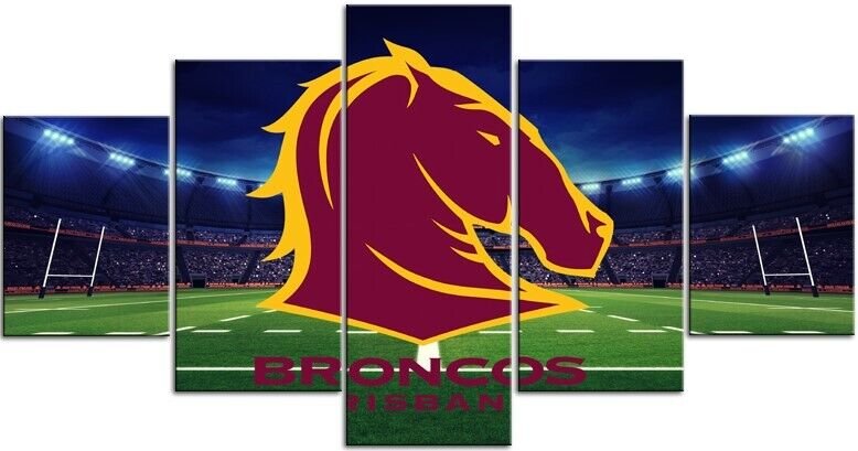 NRL New Brisbane Broncos Canvas Print wall art Home Decor