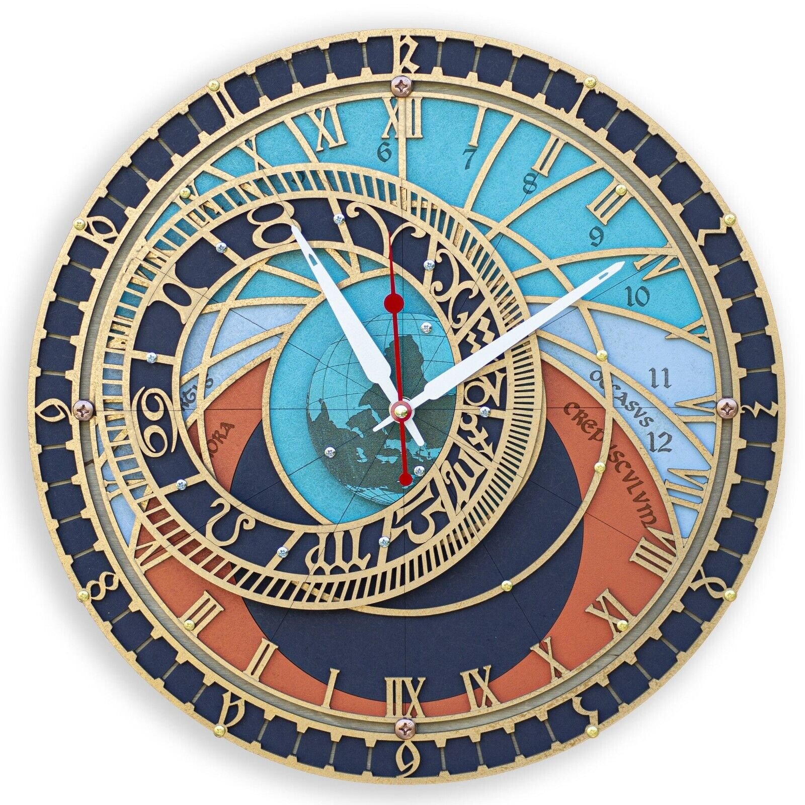 Prague Orloj Astronomical Large Wall Clock Handcrafted Home historical art Decor