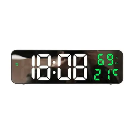PRINxy LED Large Digital Wall Clock Temperature Date Display Brightness Table Wall Mounted Mirror photo PRINxy LED Large Digital Wall Clock Temperature Date Display Brightness Table Wall Mounted Mirror