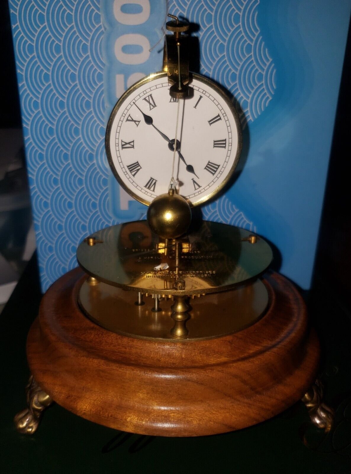 Rare Briggs Rotary Pendulum 8 Day Table Clock By Horolovar REPRO 1855 Patent