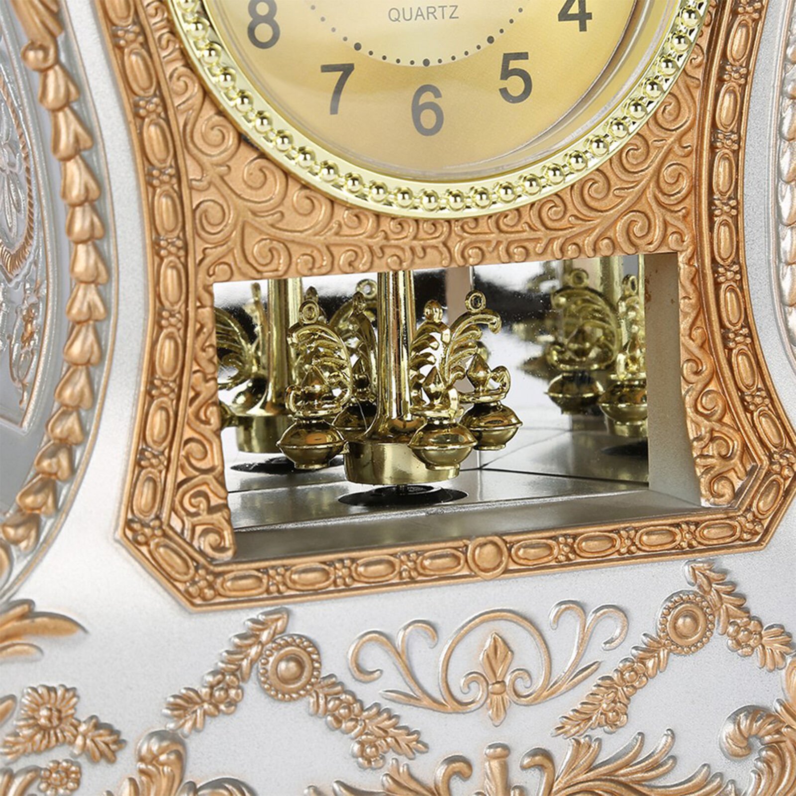 Retro Vintage Plastic Table Clock Antique Decorative Desk Alarm Clock MOY