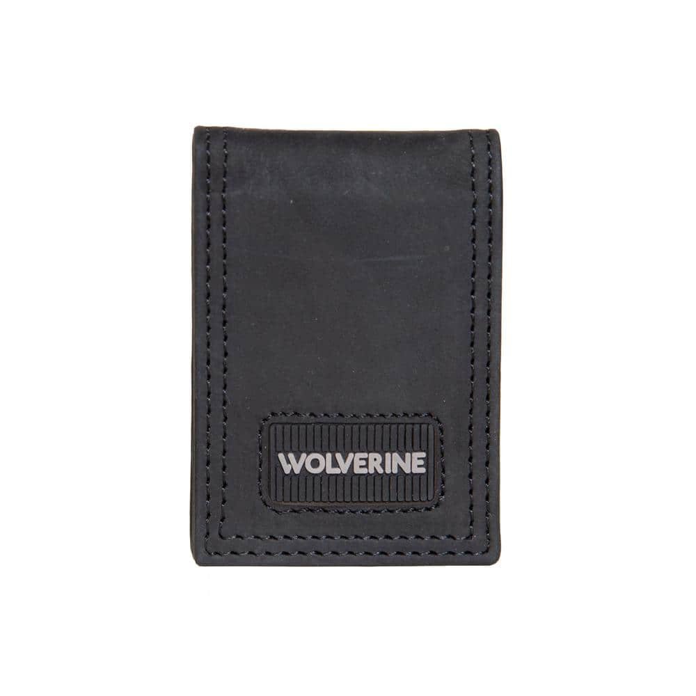 Rugged Full Grain Leather Money Clip in Black