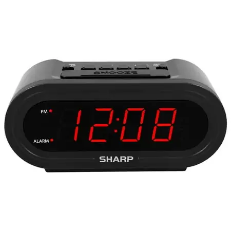 Sharp Digital Alarm with Accu Set Automatic Smart Clock, Never Needs Setting Great for Seniors, Kids, and Sharp Digital Alarm with Accu Set Automatic Smart Clock, Never Needs Setting Great for Seniors image