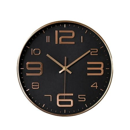 Silent Wall Clock Creative Fashion Living Room Three Digital Scale Wall Clock 12 Inches 2024 New Tool