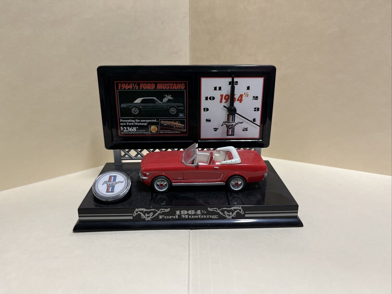 The Classics Collection by Enesco 1964 1/2 Ford Mustang Desk Set Clock