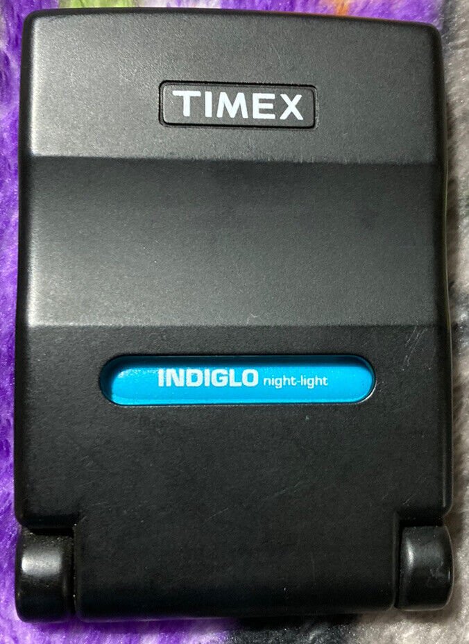 Timex Indiglo Blue Nightlight Foldable Travel Alarm Clock Tested As Shown