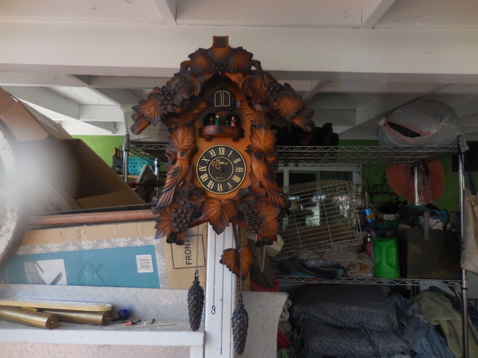 Vantage Wall Quartz Cuckoo Large Clock by The Clock Company 21.5" Tall