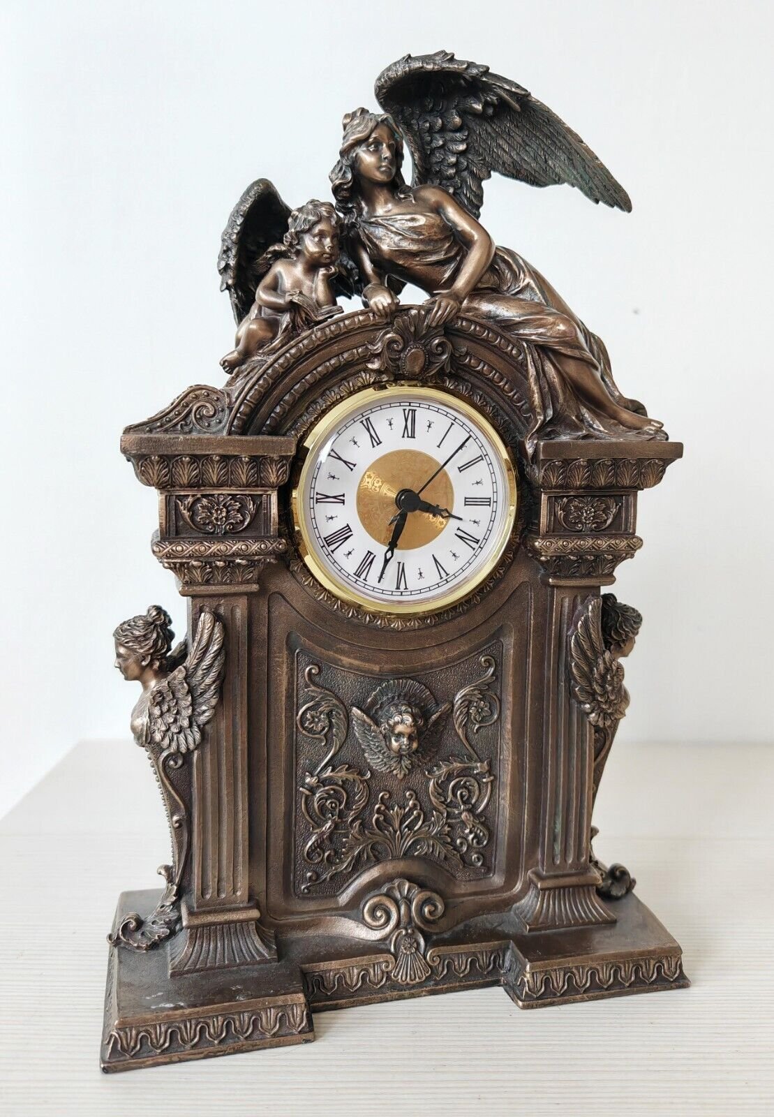 Veronese 2010 collection home office desk clock Baroque Style shelf clock huge