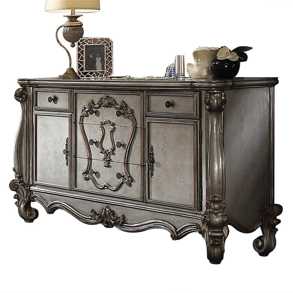 Versailles Antique Platinum 5 Drawer 21 in. Dresser without Mirror