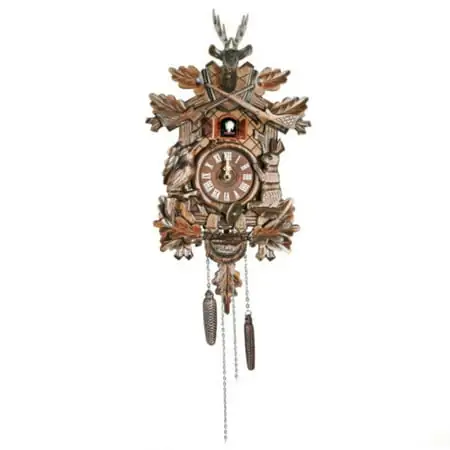 Vintage German Black Forest Wooden Cuckoo Clock Vintage German Black Forest Wooden Cuckoo Clock Decoration image
