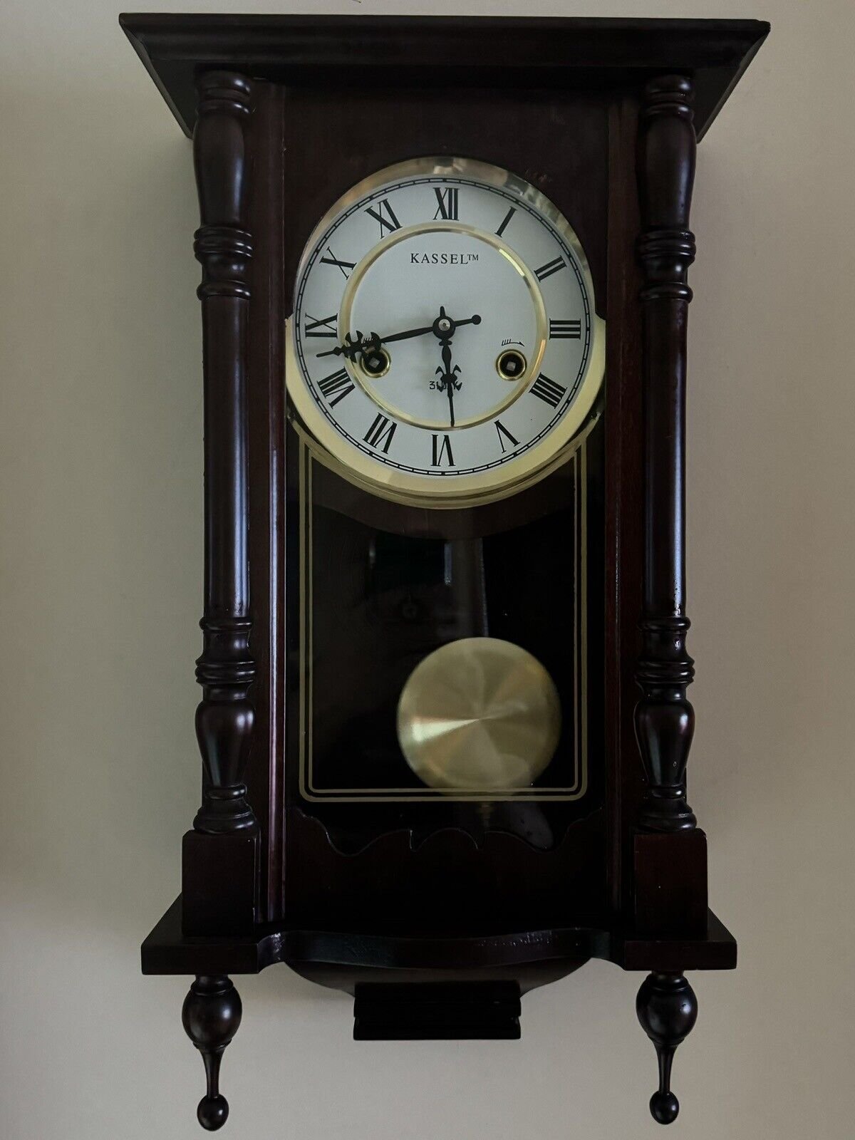 Vintage Kassel 31 Day Winding wall hanging Clock Does Not Chime