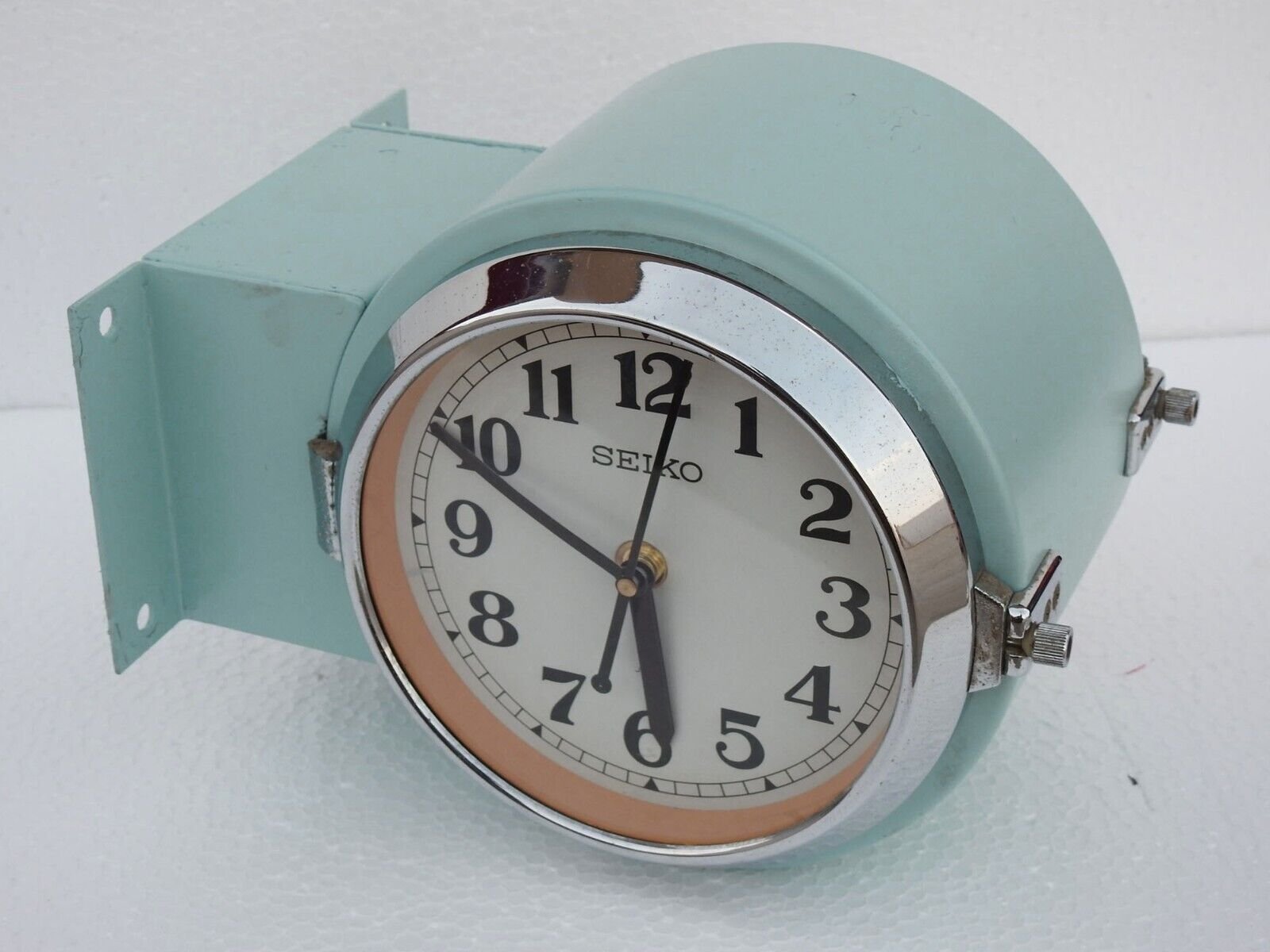 Vintage Maritime Seiko Wall Clock Dual Face Slave Industrial Retro Ship Clock