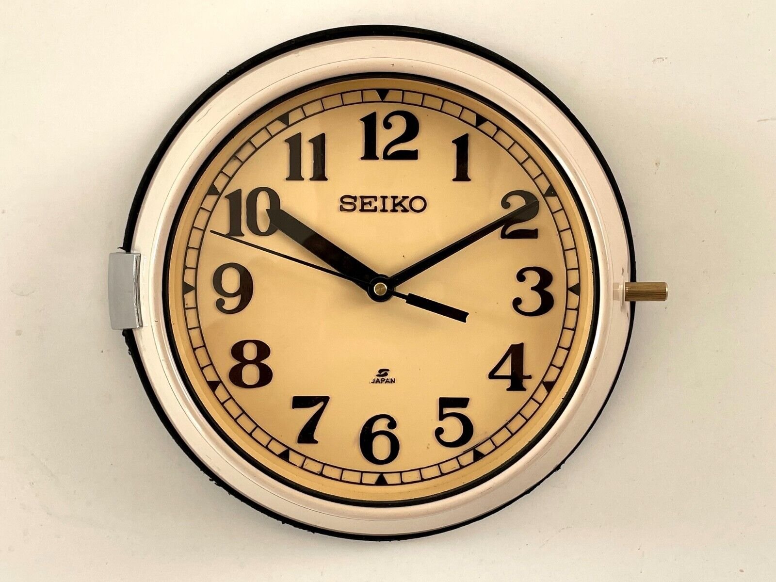 Vintage Maritime Seiko Wall Clock Slave Nautical Ship Industrial Retro Clock