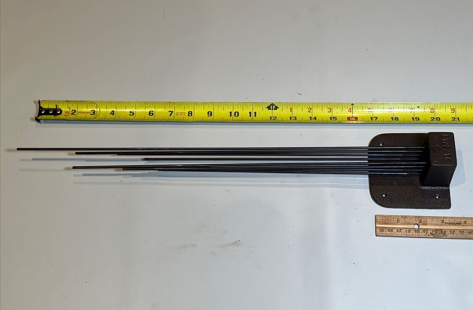 Vintage Tempus Fugit Ridgeway Urgos Chime Bar Rod 19 3/8 Grandfather Clock (ZA)