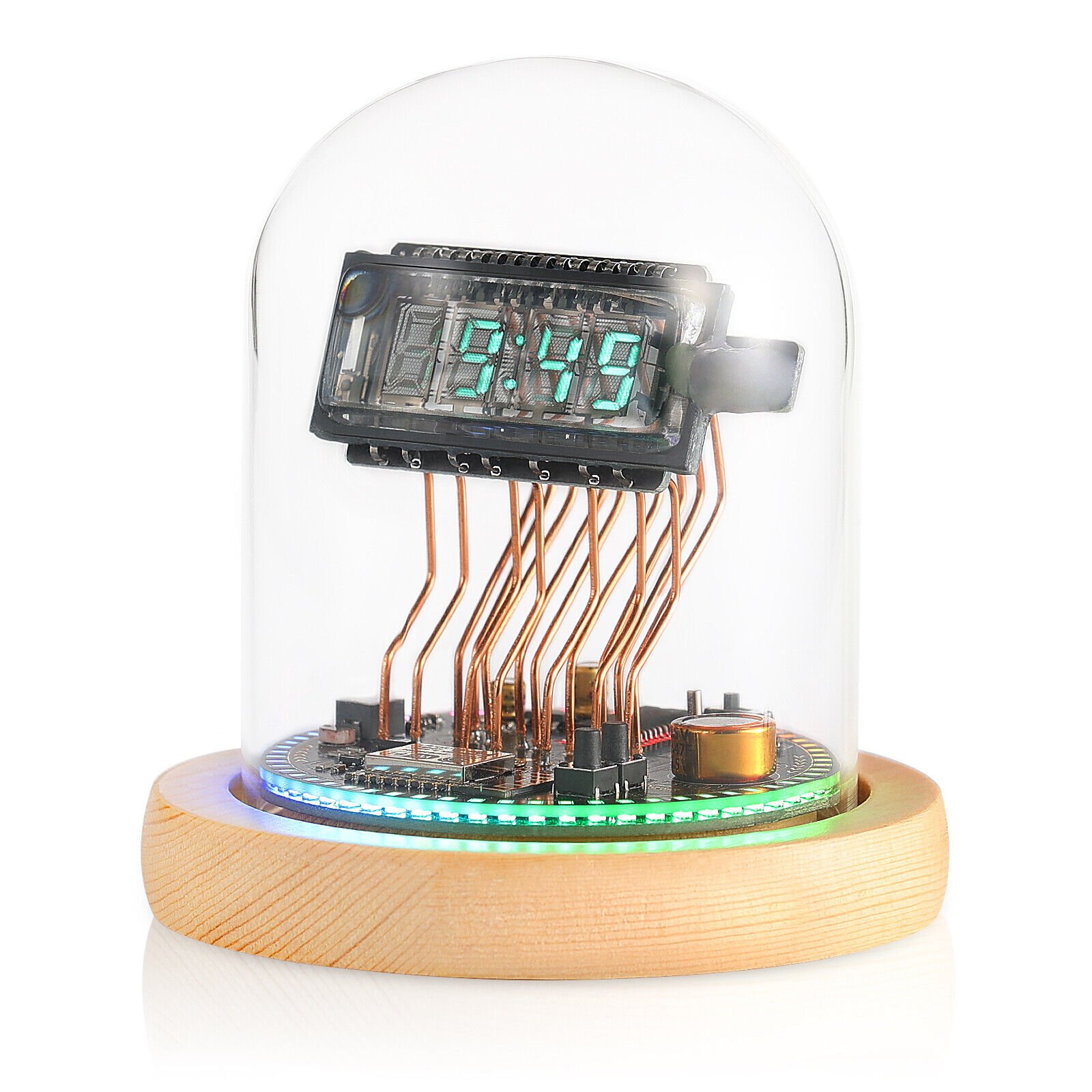 Vintage VFD Tube Clock RGB LED Display Desktop Decor WIFI Clock Ref Nixie Clock