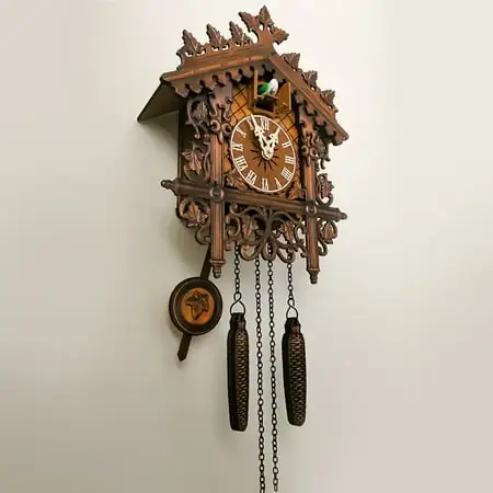 VOAVEKE Cuckoo Clock,Quartz Clock,Clock,Quartz,Wall Clock Cuckoo Clock Traditional Chalet Forest