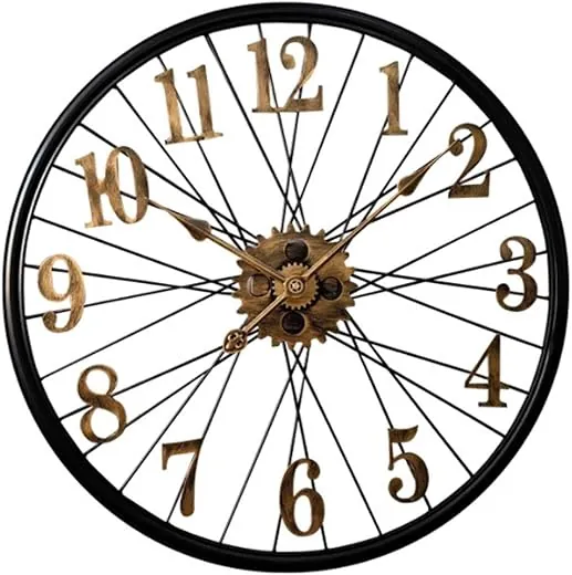 Wall Clock Wall Clocks Silent Non 24 Inch Bicycle Wheel Clock Wall Mounted, Silent Non Ticking Wall photo Wall Clock Wall Clocks Silent Non 24 Inch Bicycle Wheel Clock Wall Mounted, Silent Non Ticking Wall