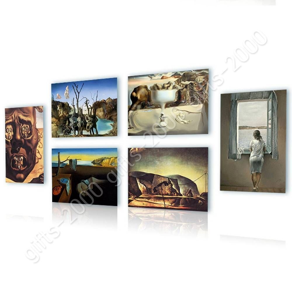 War Woman Melting Clock Telephone Face by Salvador Dali | Canvas (Rolled) | Wall