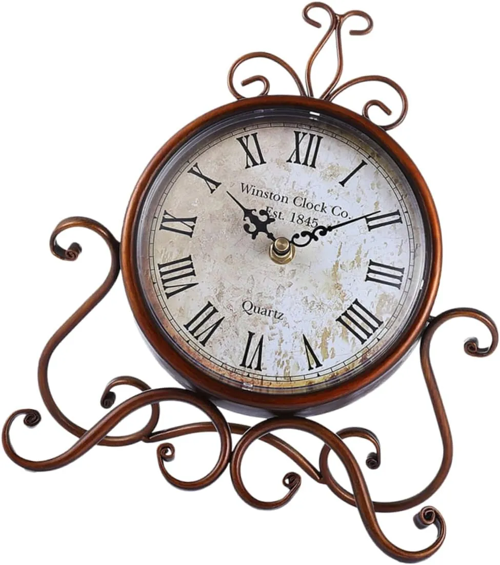 Zerodeko 1 pc Iron Table Clock Roman Numeral Wall Clock Non Ticking Table Clock Vintage Desk Clock Vintage Zerodeko 1 pc Iron Table Clock Roman Numeral Wall Clock Non Ticking Table Clock Vintage Desk Clock