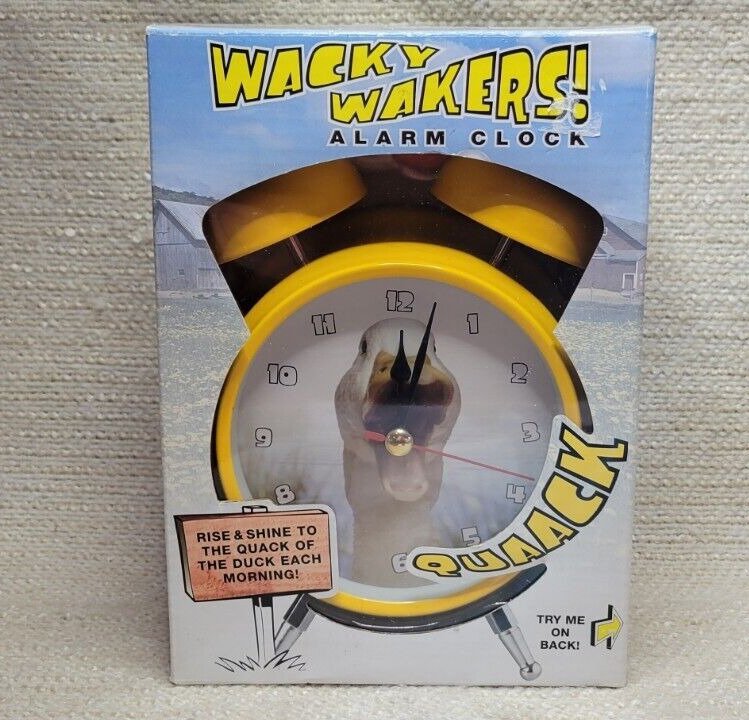 1990's Wacky Wakers! Battery Duck Quack Alarm Clock Tested needs batteries 24022