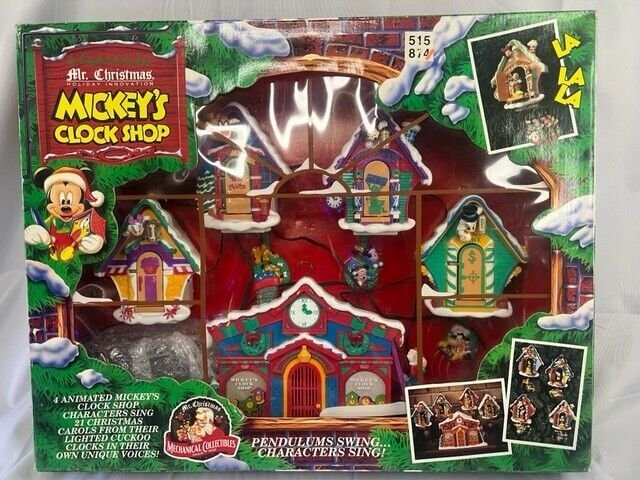 1993 Mr. Christmas Disney Mickey's Clock Shop Cuckoo Clock GUC
