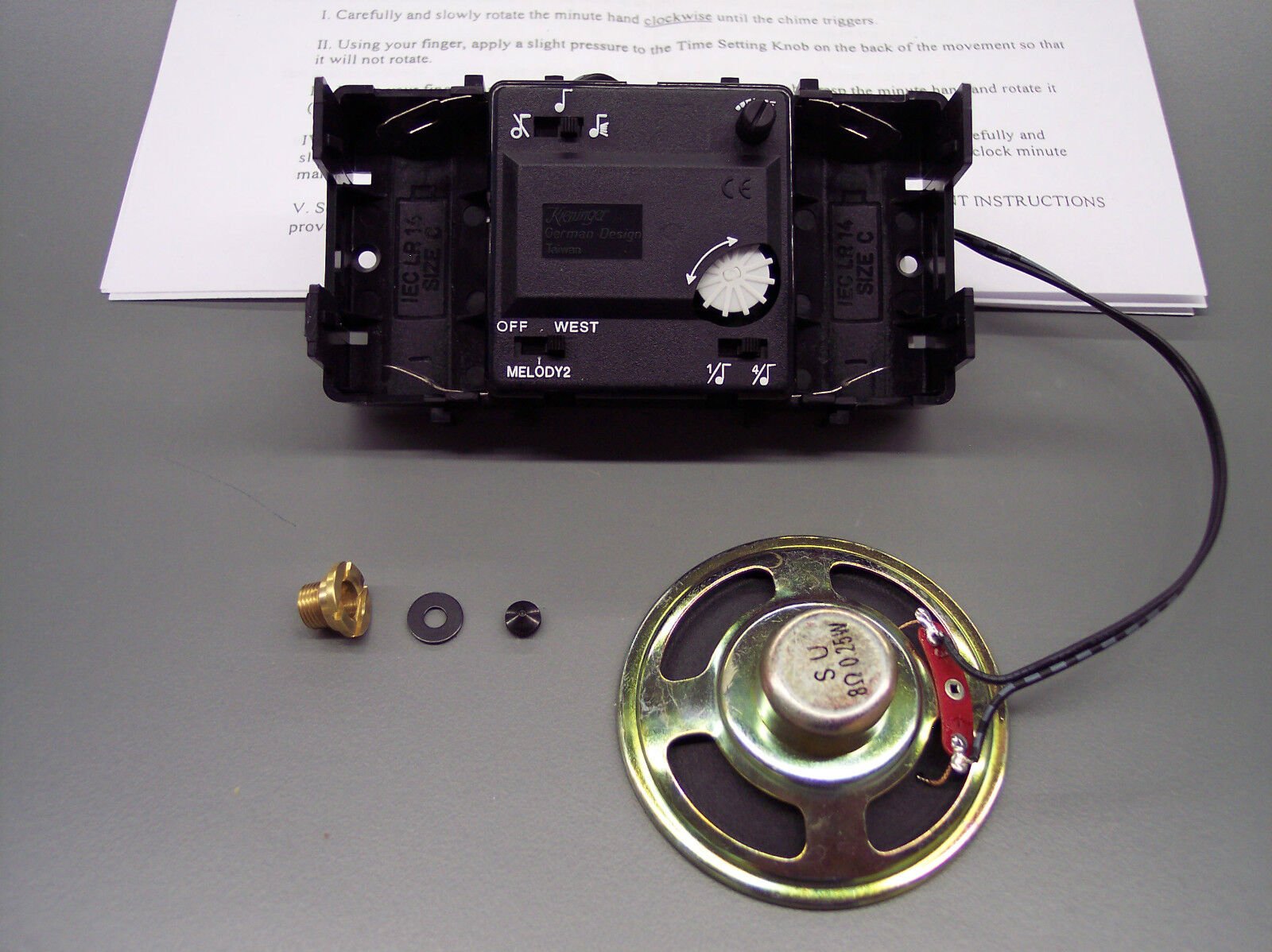 3/4" Shaft HOWARD MILLER KIENINGER Mantle CLOCK MOVEMENT KIT ~(Hermle 2115 2114)