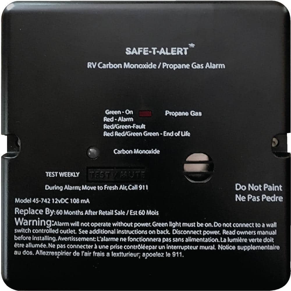 45 Series Safe-T-Alert Dual Carbon Monoxide/Propane Alarm in Black