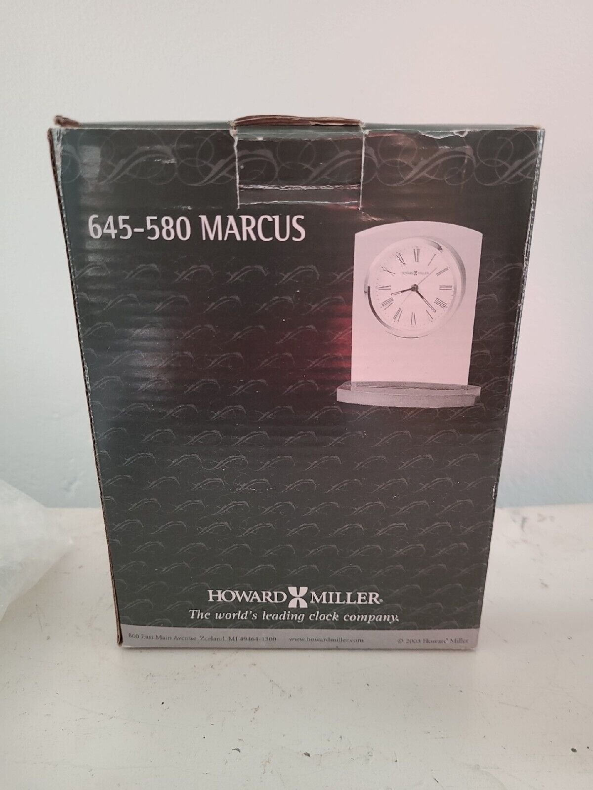 645- 580 MARCUS -HOWARD MILLER TABLE MANTEL CLOCK