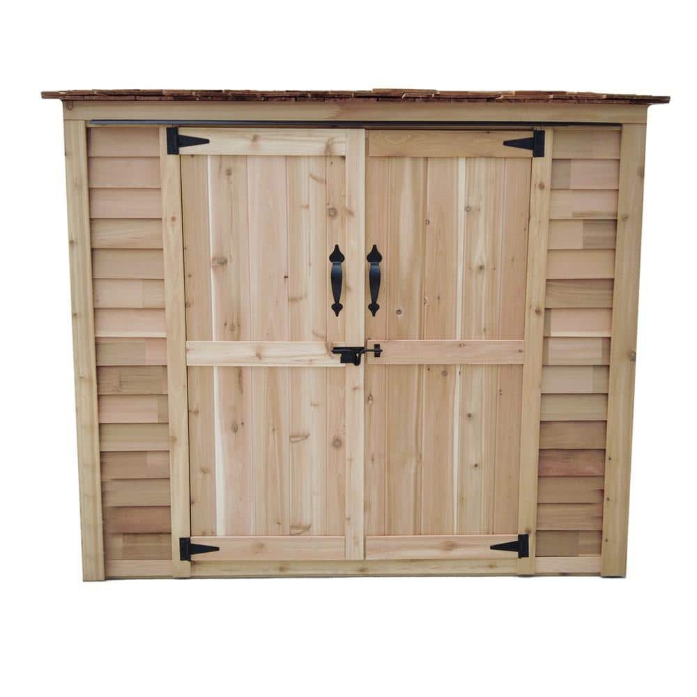 6 ft. W x 3 ft. D Cedar Wood Garden Chalet Shed...